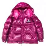 moncler doudoune hiver promo cnylon laque brillant couleur rose vif